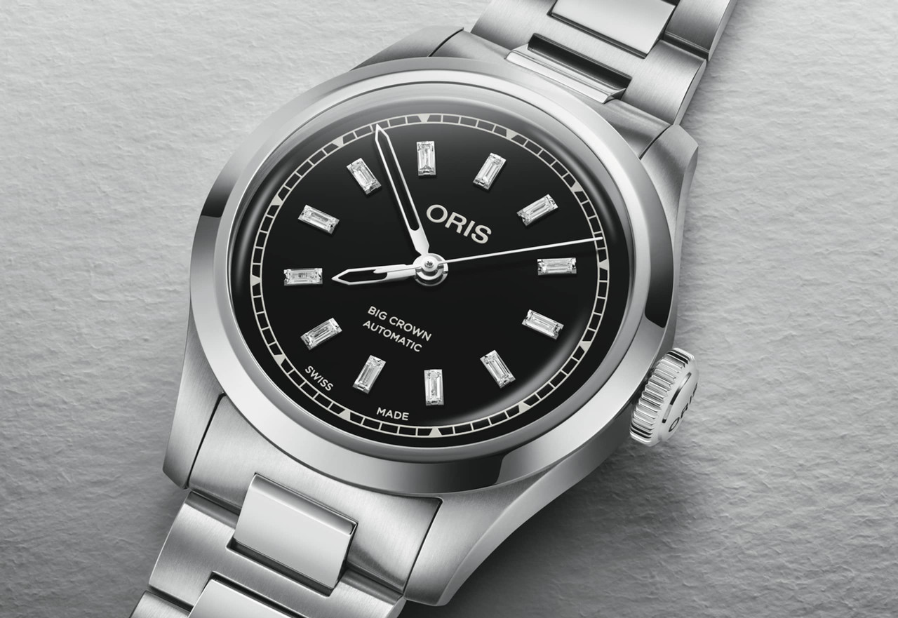 Oris Big Crown Diamonds 34 mm Black Dial | Stainless Steel